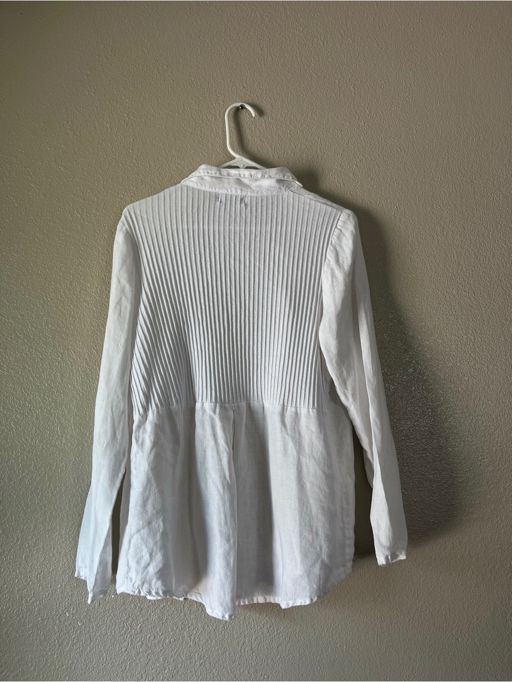 Fenini White Ribbed Button-Up Shirt - Picture 8 of 11